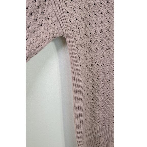 Old Navy Sweater Womens Medium Boho Mauve Sweater Cottage Core Casual Sweater - Picture 5 of 7